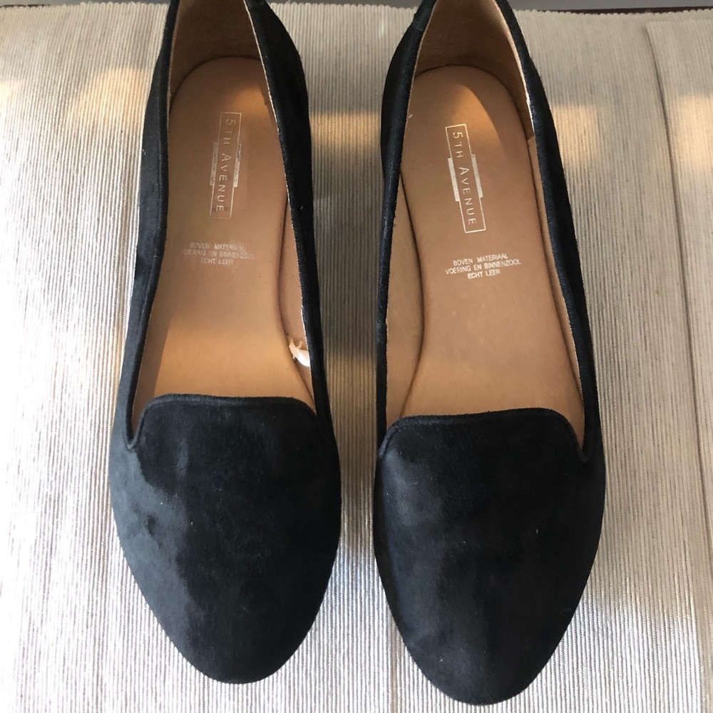 Black suede loafer size 7 or size 37